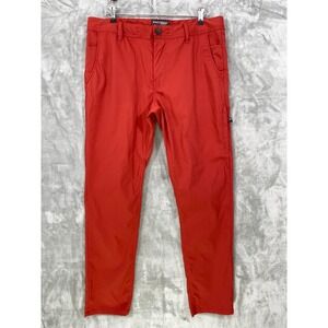 686 Everywhere Pants Mens 34x32 Slim Fit Orange Stretch Performance Technical